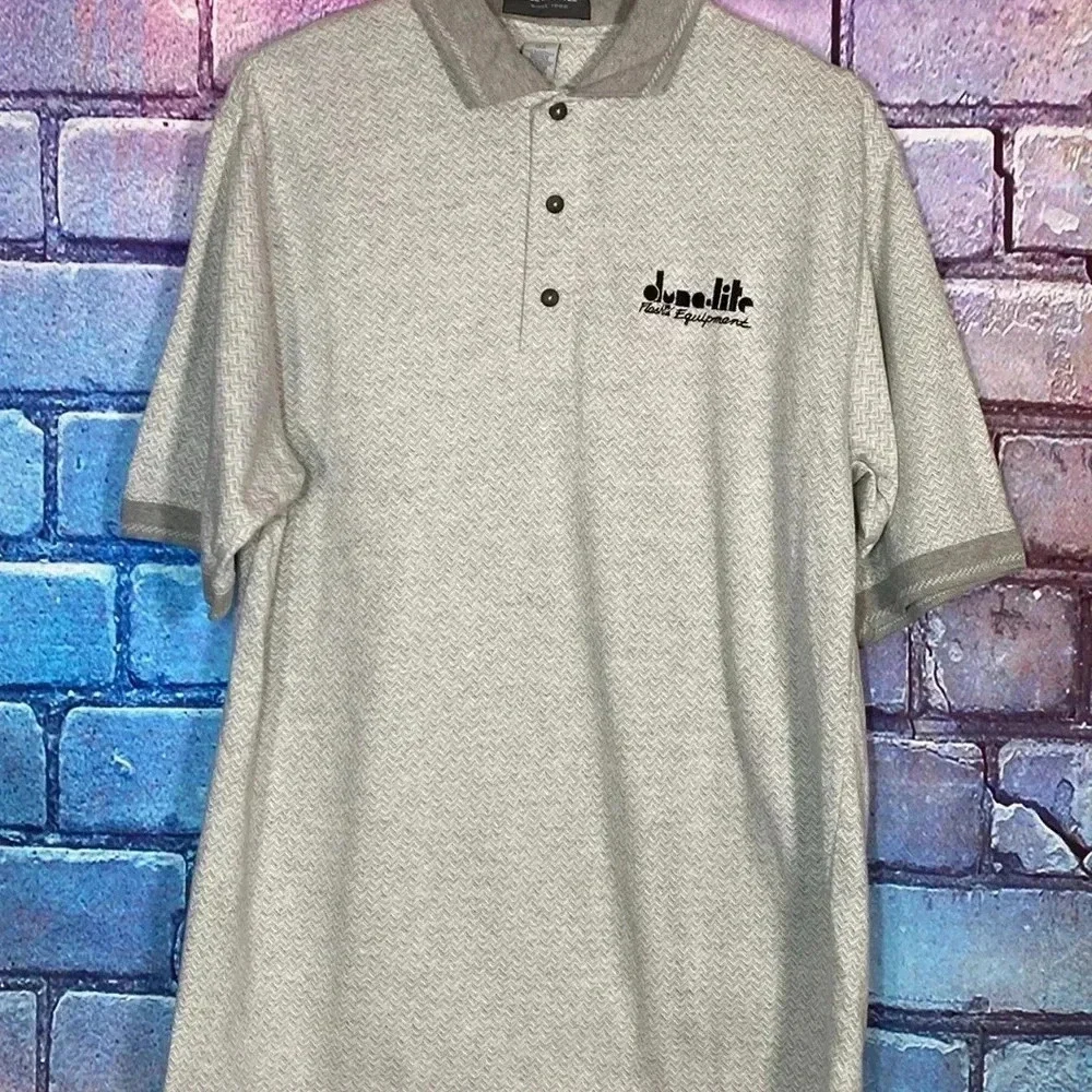 Page & Tuttle Men's Large Grey Polo Shirt Quarter Button Up - Picture 4 of 6